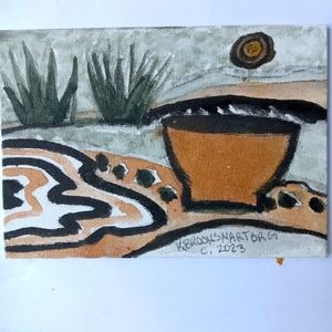 Bookshelf Painting (Handmade)